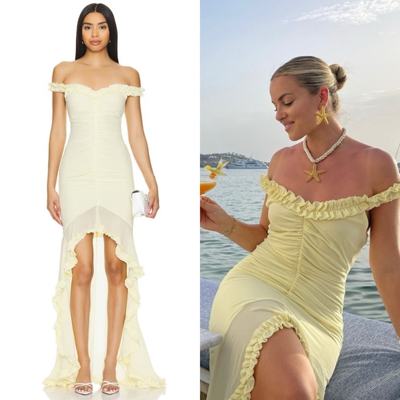 Majorelle Chandra gown maxi dress in yellow Size Small NEW! New with tags!